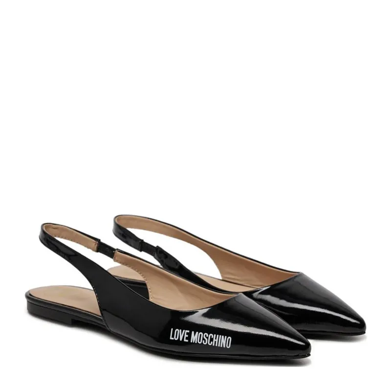 Logo-print ballerina flat