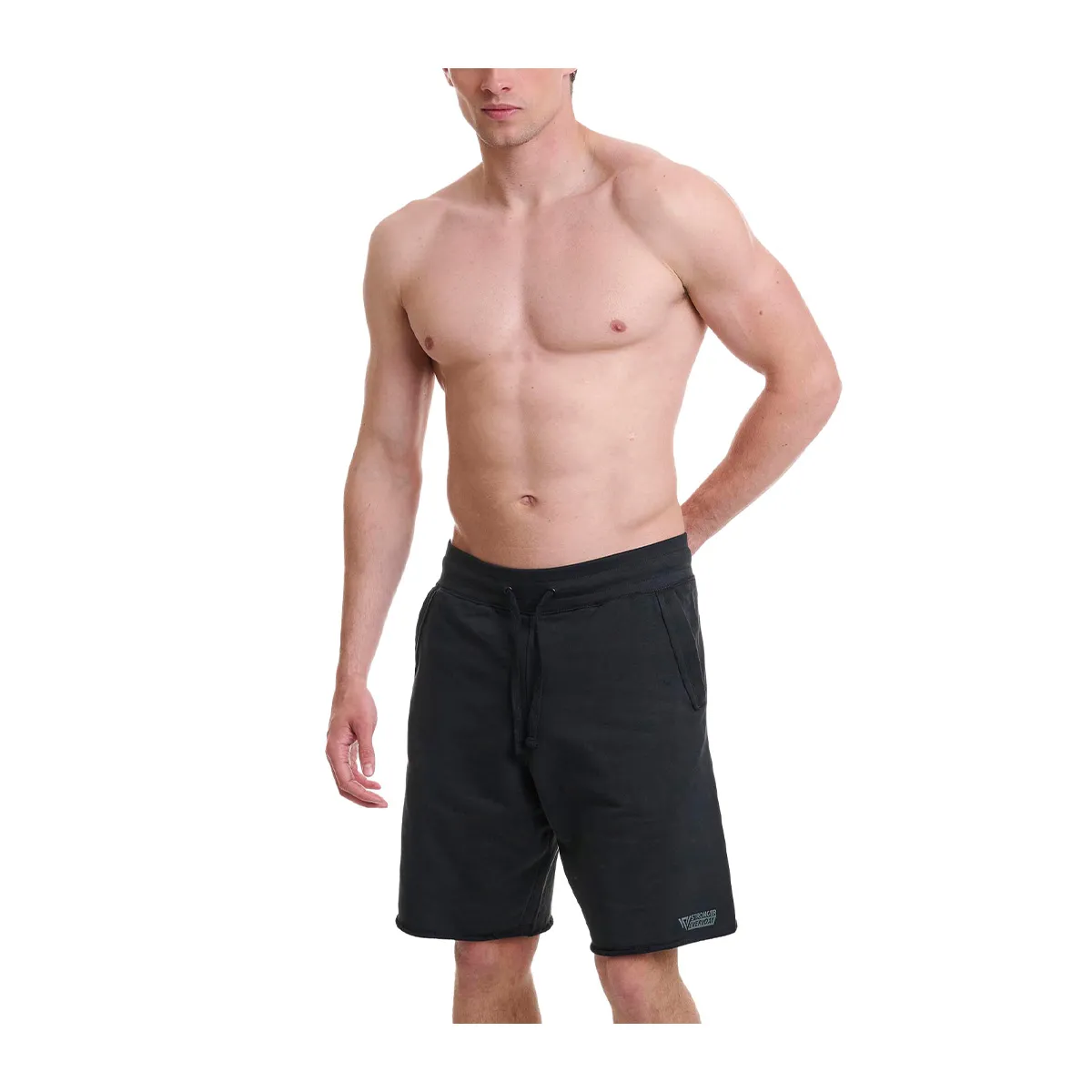 Athletic cotton shorts with logo