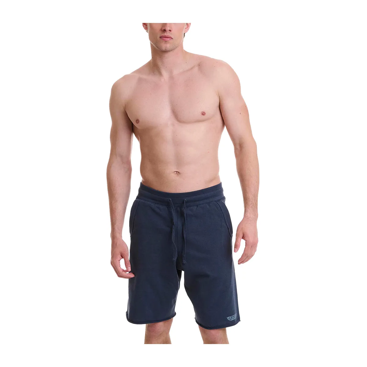 Athletic cotton shorts with logo
