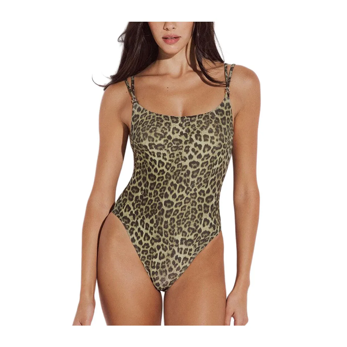 Lurex one-piece swimsuit