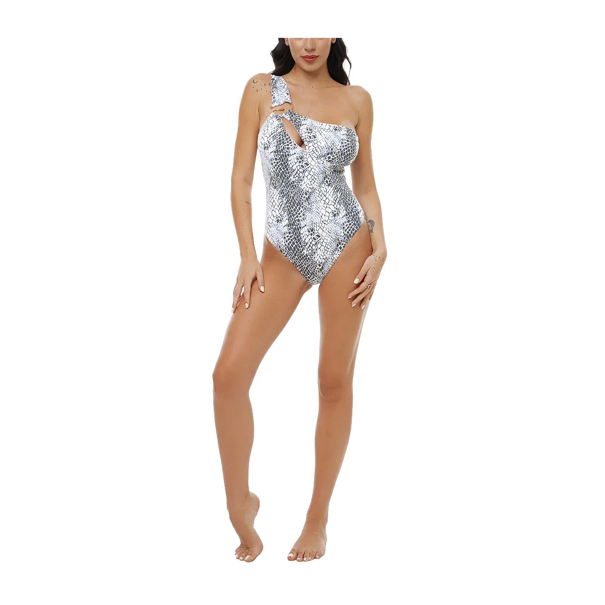 Luxe for less one shoulder onepiece swimsuit