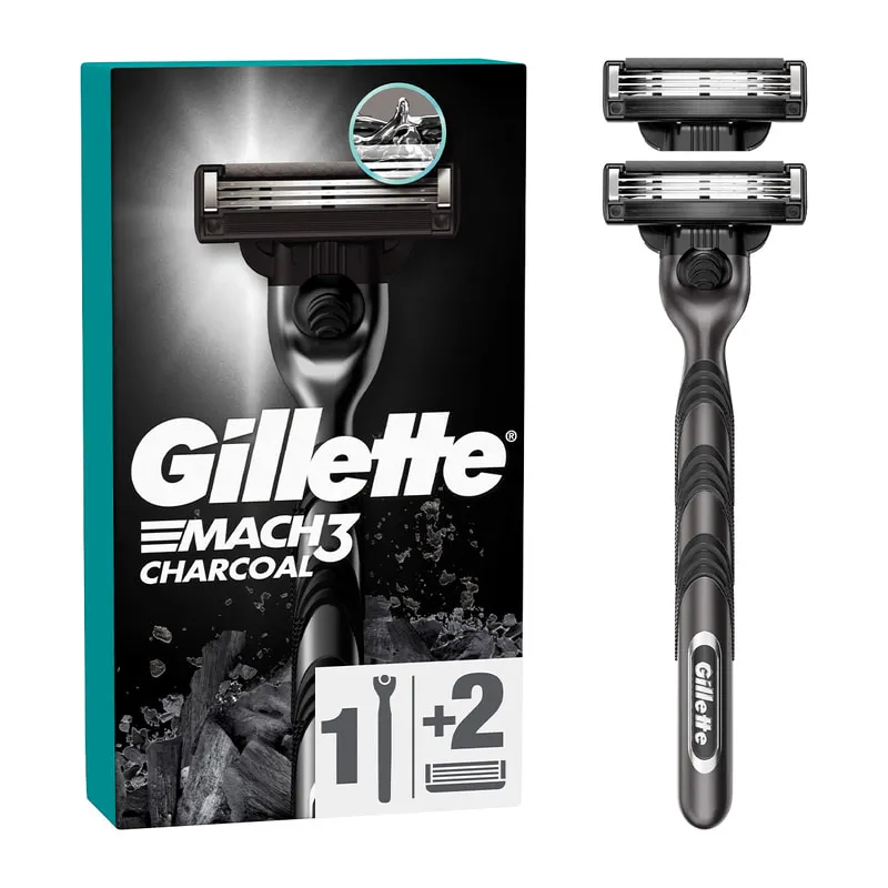 Mach3 Charcoal Men's Razor - 2 Blades