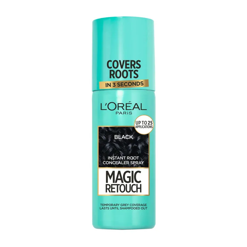 Magic Retouch Spray Κάλυψης Λευκών Ριζών 1 Μαύρο