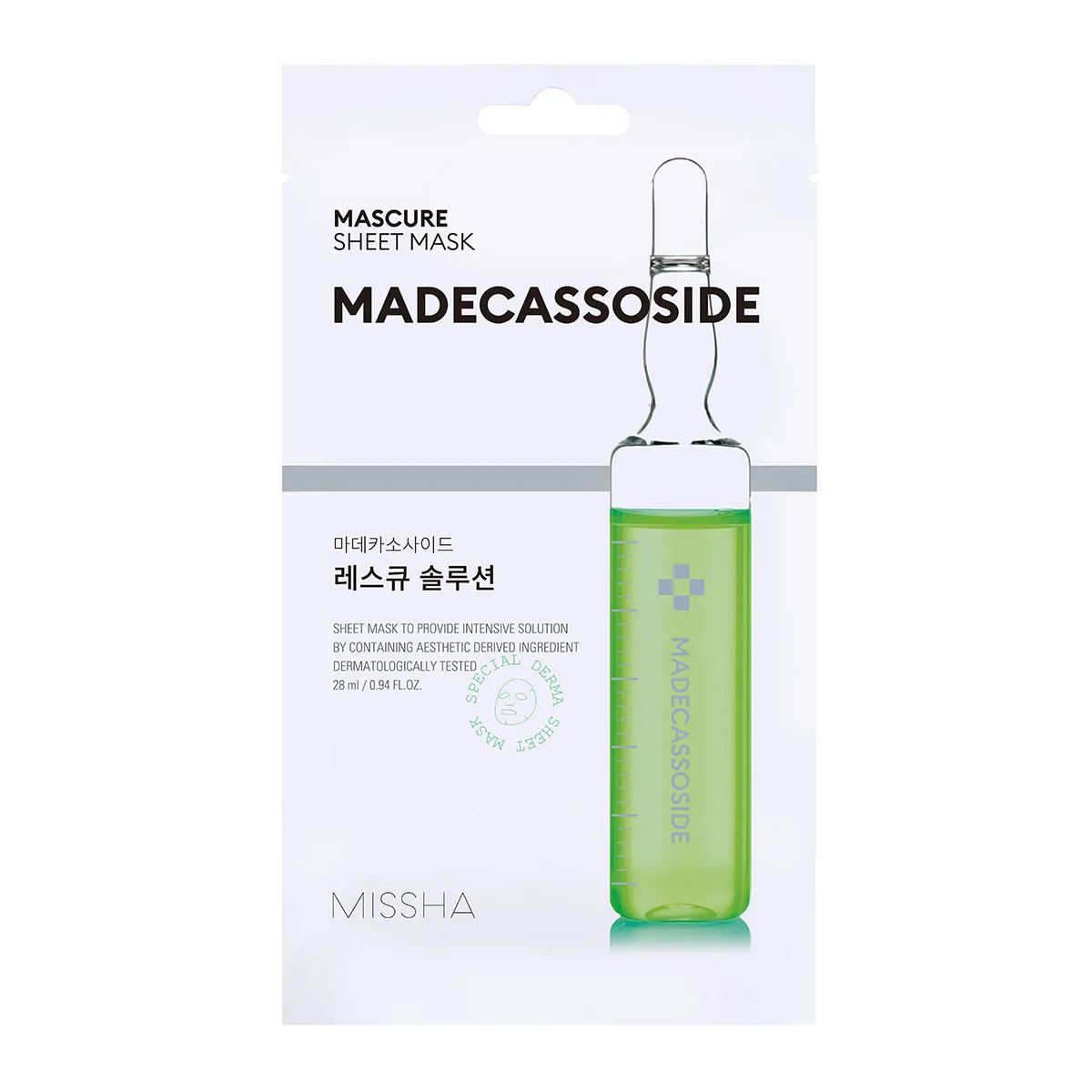 Mascure Rescue Solution Sheet Mask Madecasoside