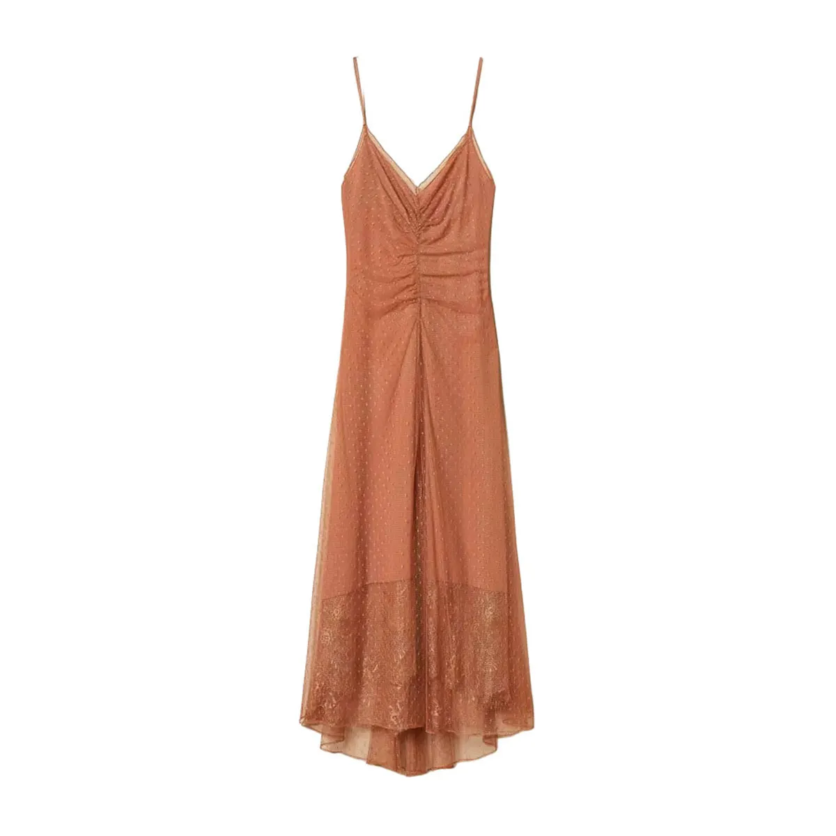 Women's maxi dress made of tulle and lace