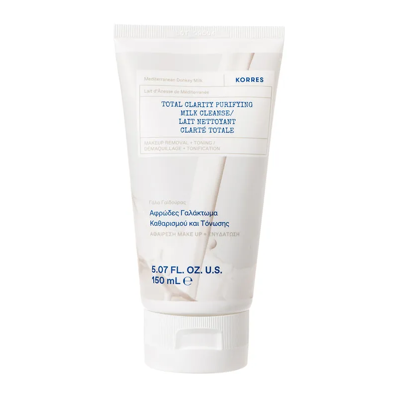 Mediterranean Donkey Milk Total Clarity Purifying Milk Cleanse Makeup Removal + Toning