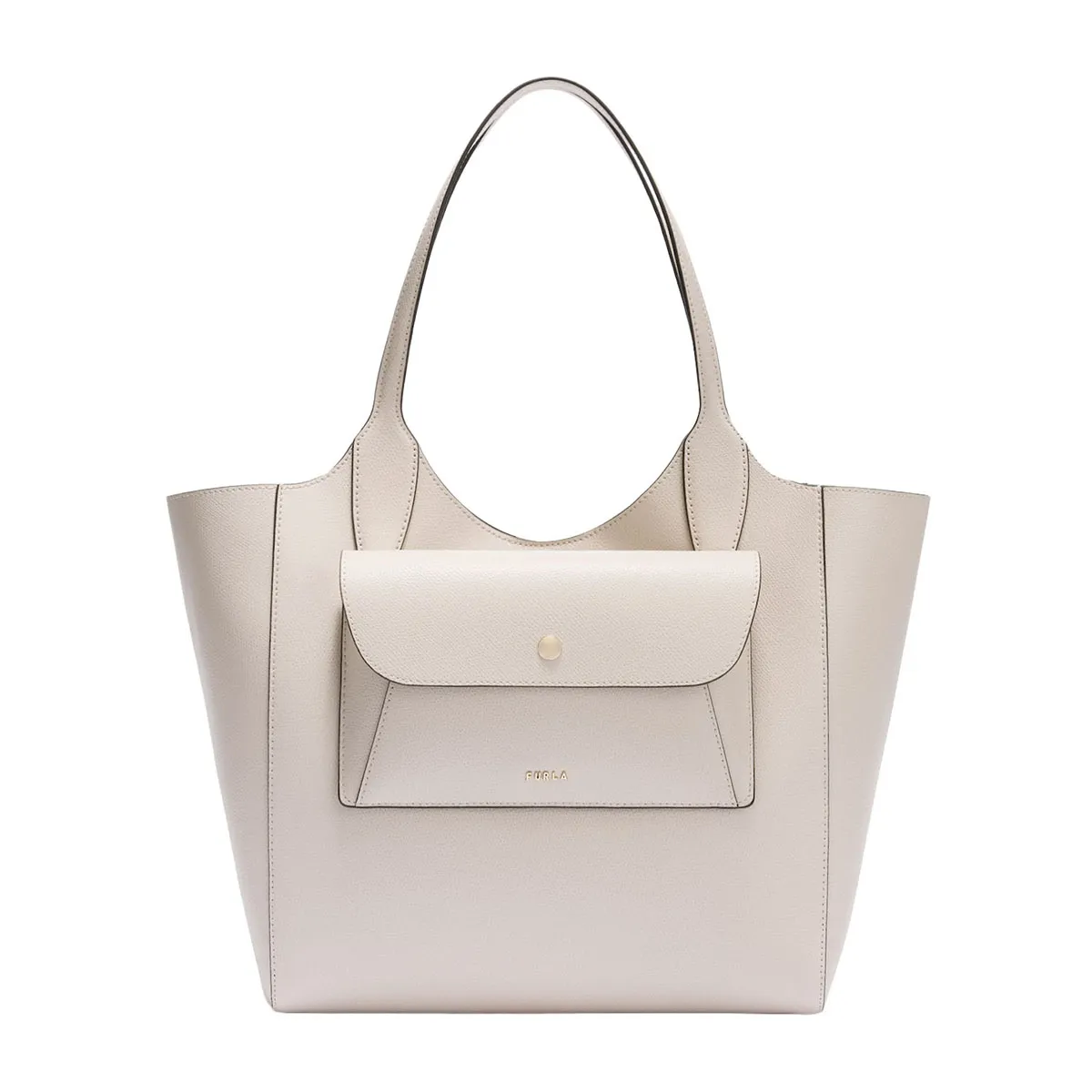 Women's medium leather tote bag Lea