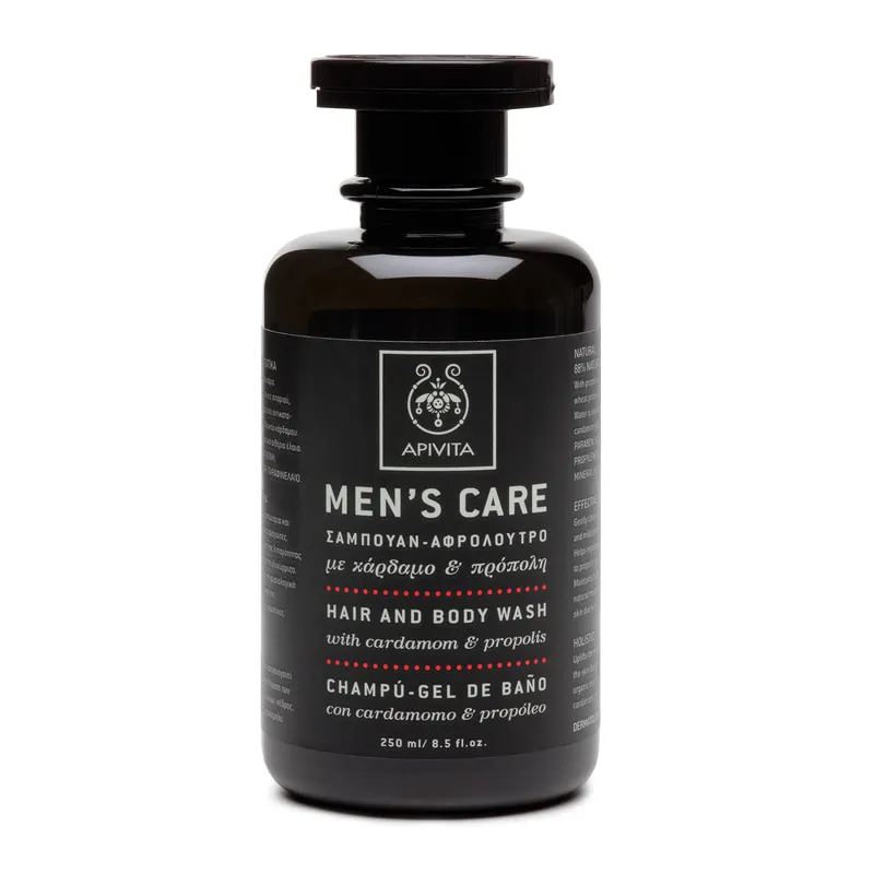 Mens Care Hair and Body Wash with Cardamom & Propolis