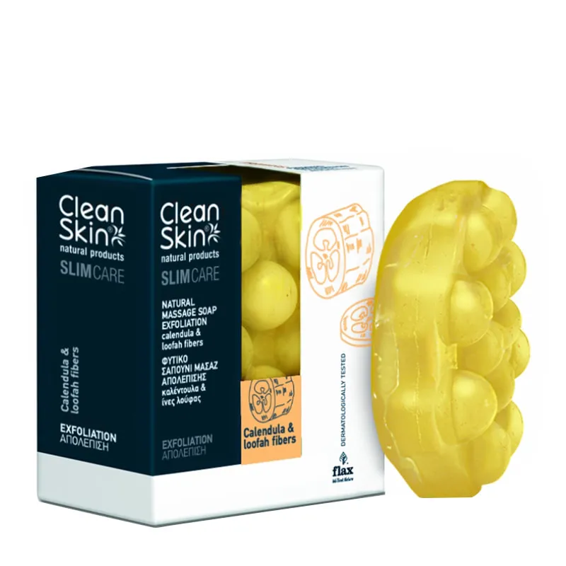 Natural Slimming & Exfoliating Massage Soap With Calendula & Loofah Fibers