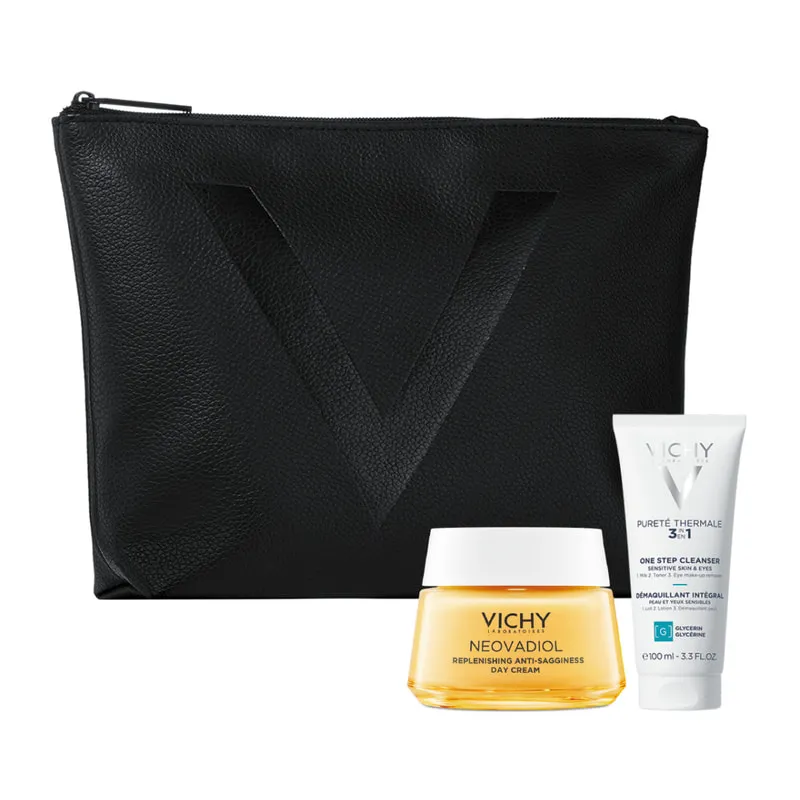 Neovadiol Post-Menopause Day Cream & Gift Purete Thermal Cleansing Milk 3in1 & Leather Pouch