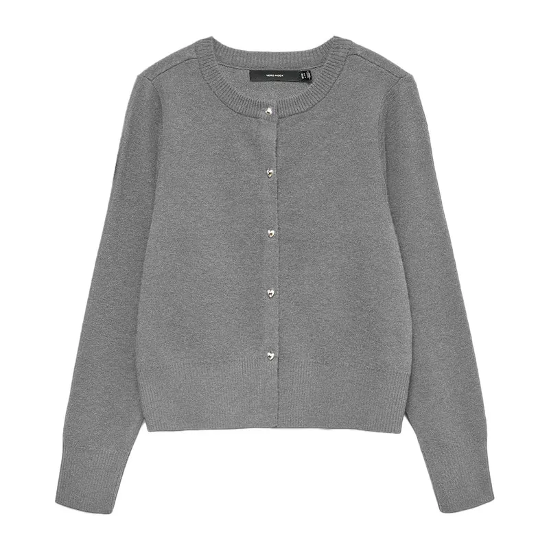 Cardigan knitted O neck