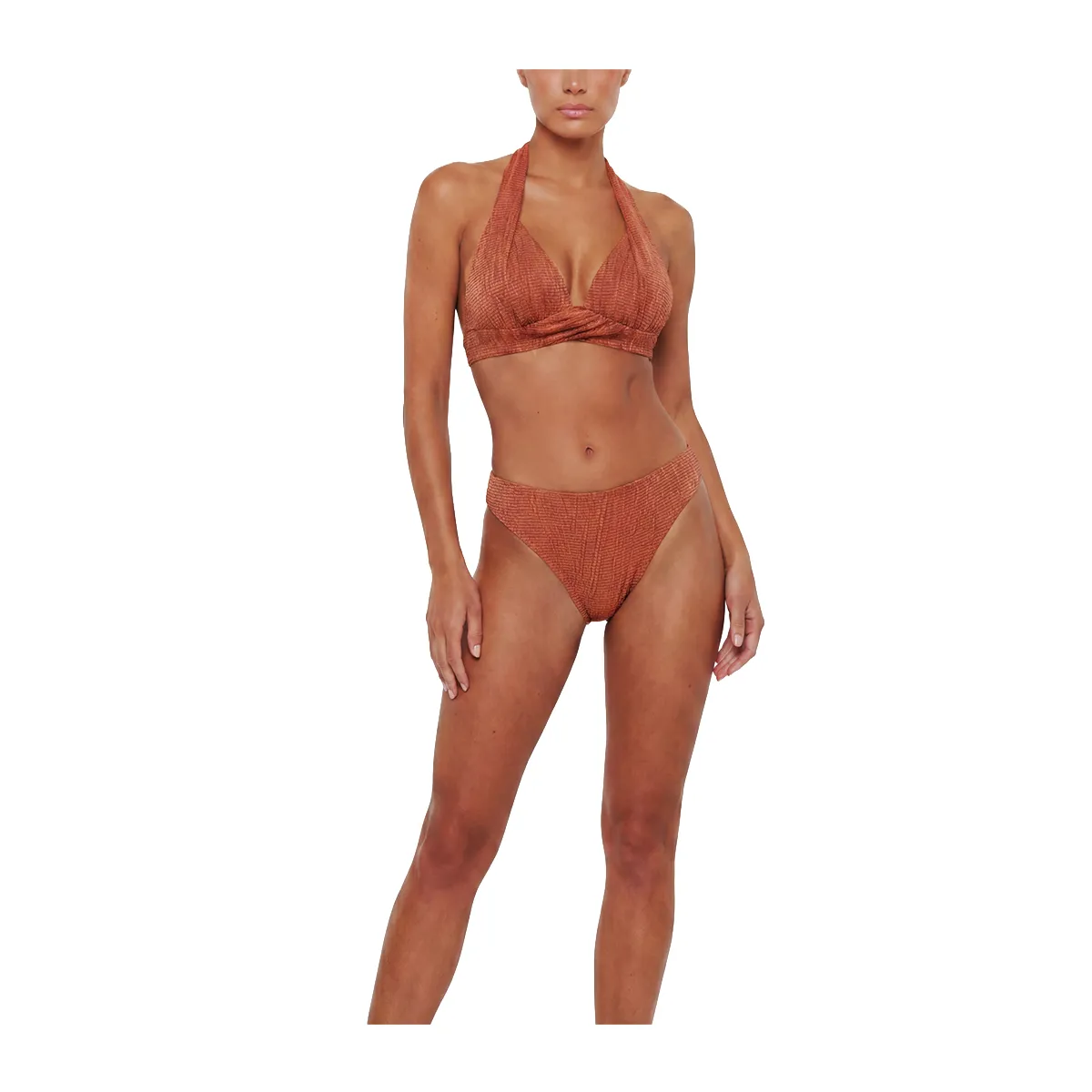 On the rocks halterneck swimsuit bikini top