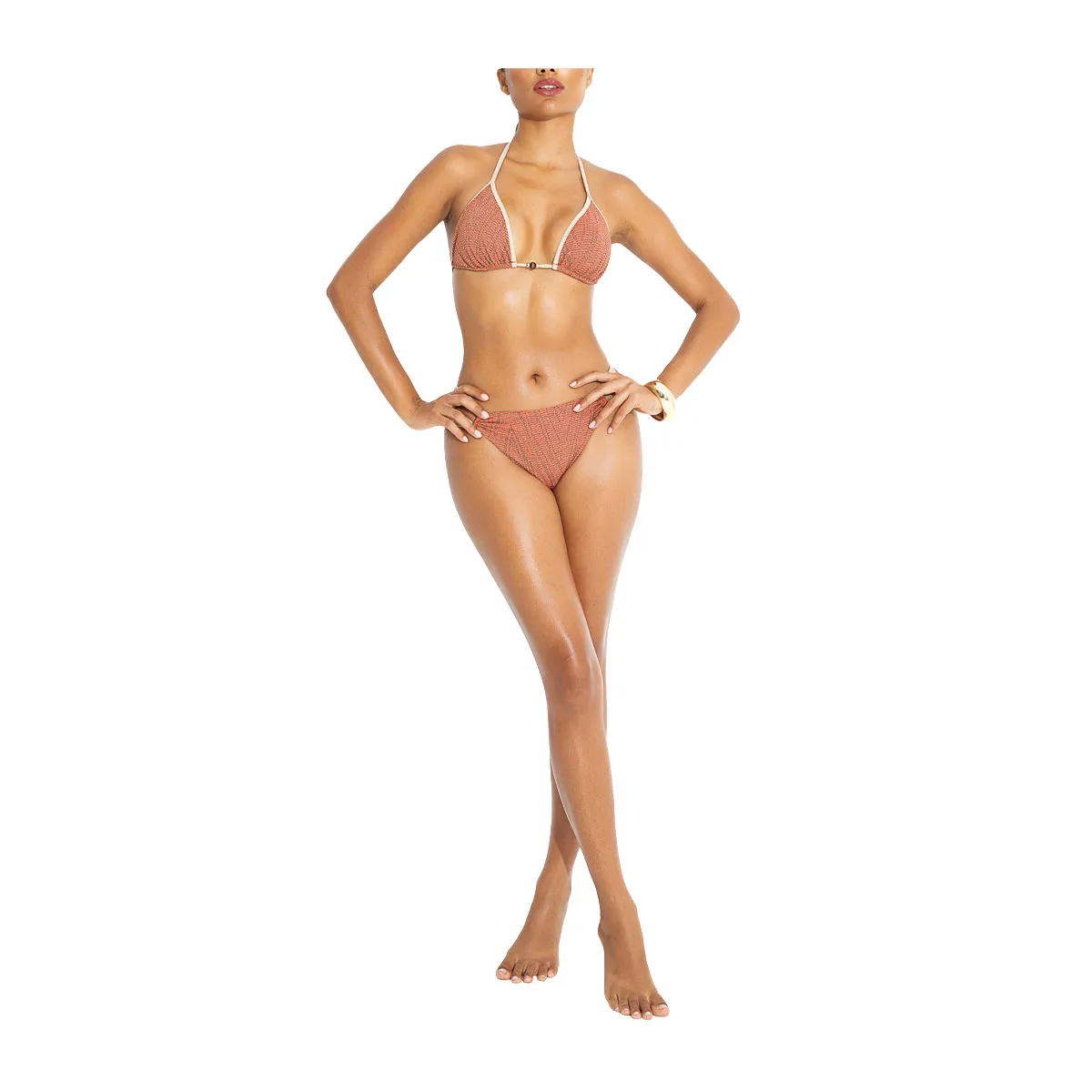 On the rocks bikini bottom with side cut-out