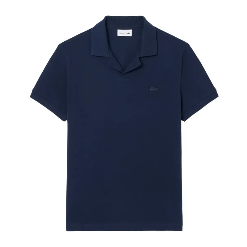 Mens open neck polo shirt