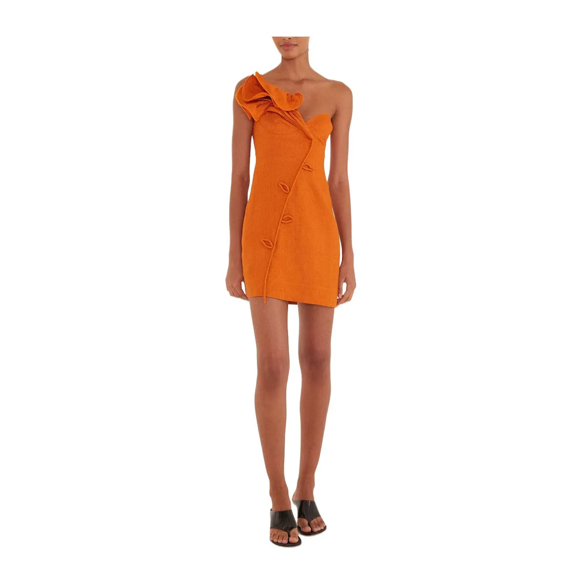 Orange Flower Mini Dress