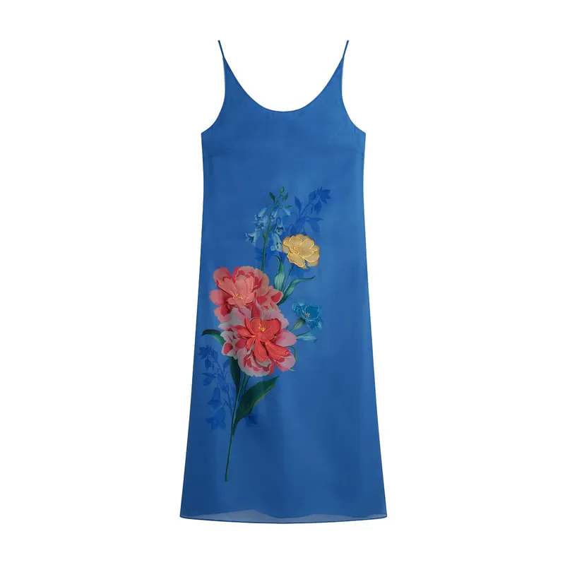 Μίντι Φόρεμα Organza Floral FAYDA