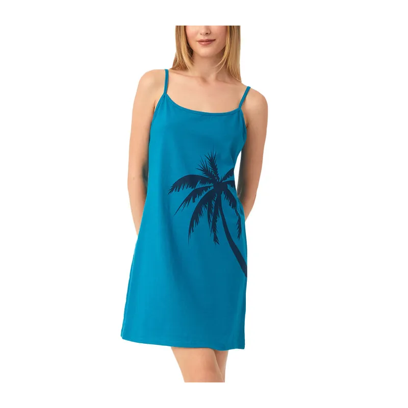 Palms sleeveless shoestring nightdress