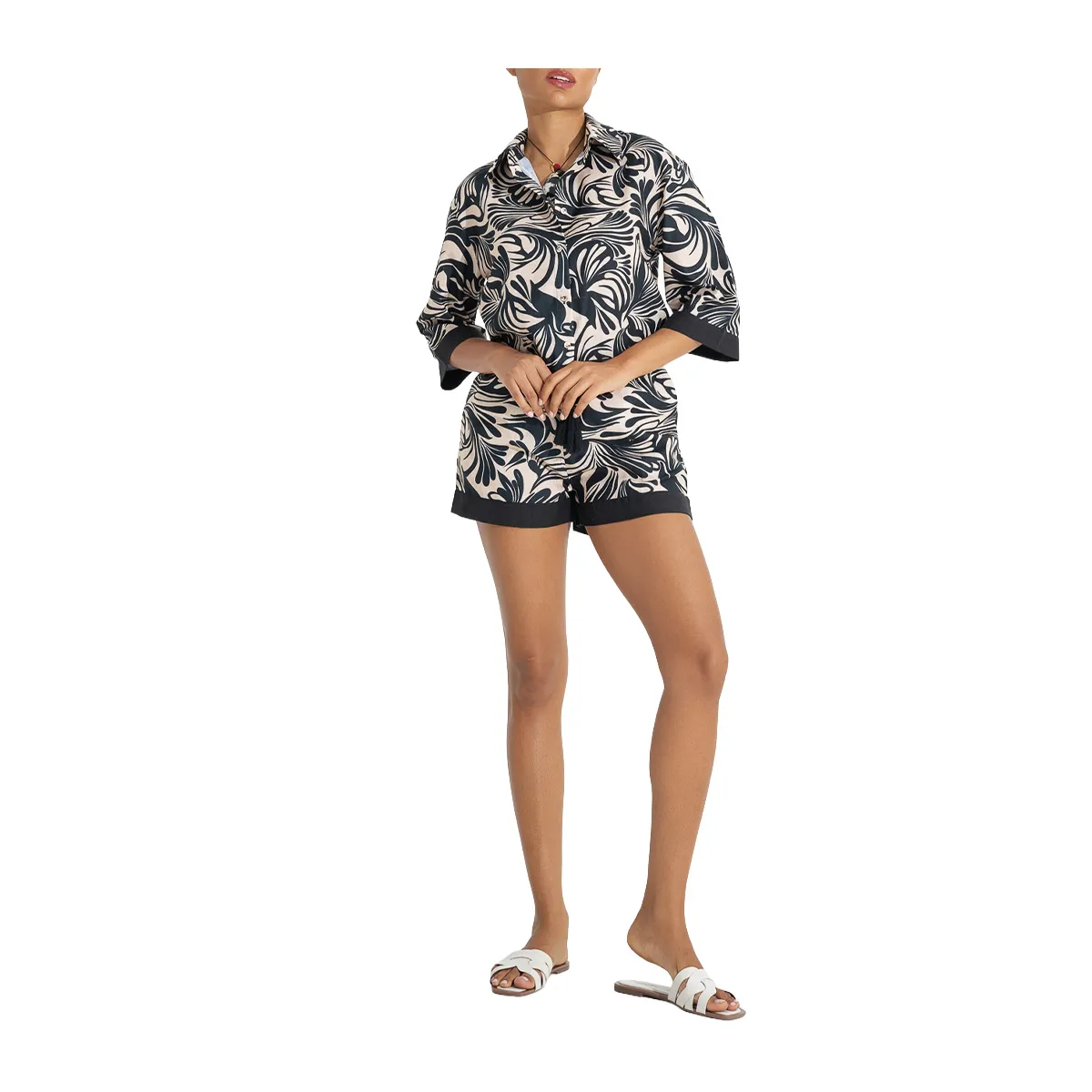 Passpartout beach shorts with print