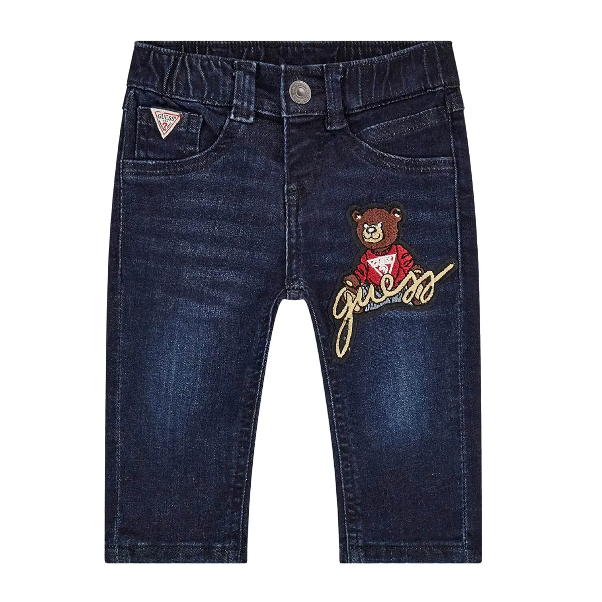 Jeans with teddy bear patch