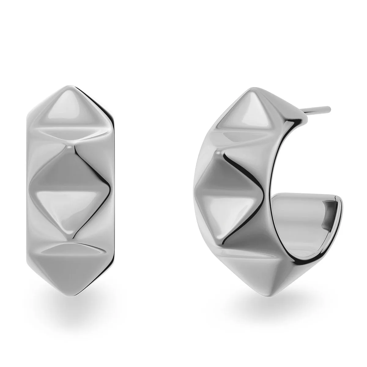 Women's Peak Rivet Creoles earrings