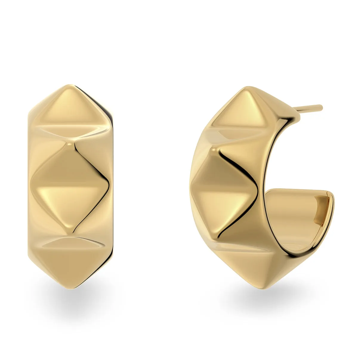 Women's Peak Rivet Creoles earrings