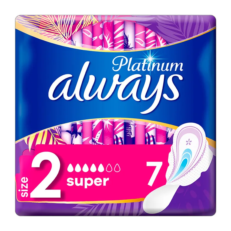 Platinum Sanitary Towels Wings Ultra Long Plus