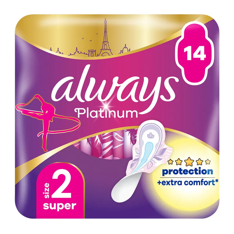 Platinum Sanitary Towels Wings Ultra Long Plus