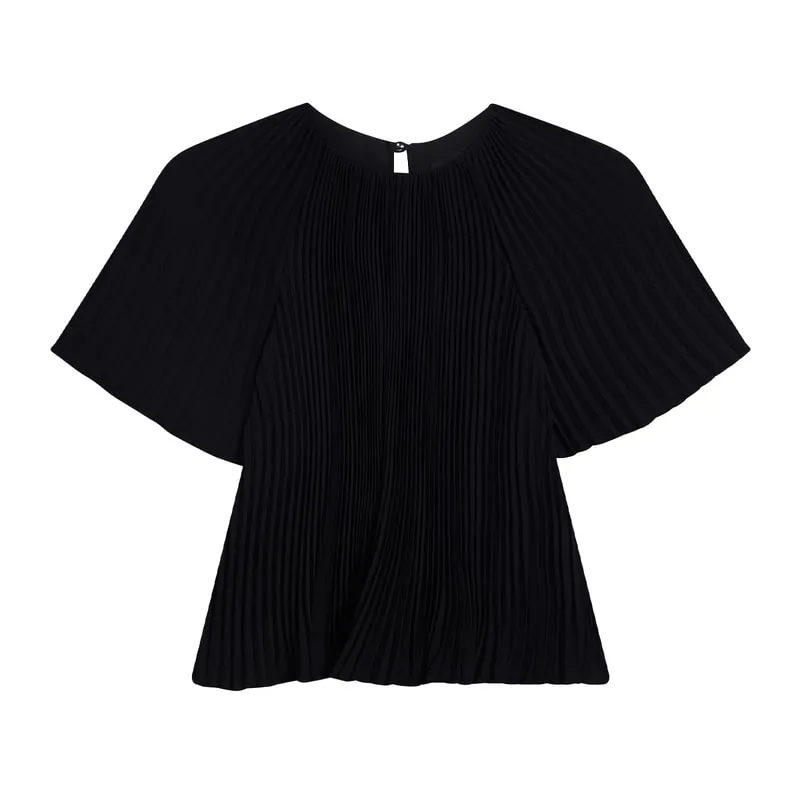 Pleated flowy blouse AGARA