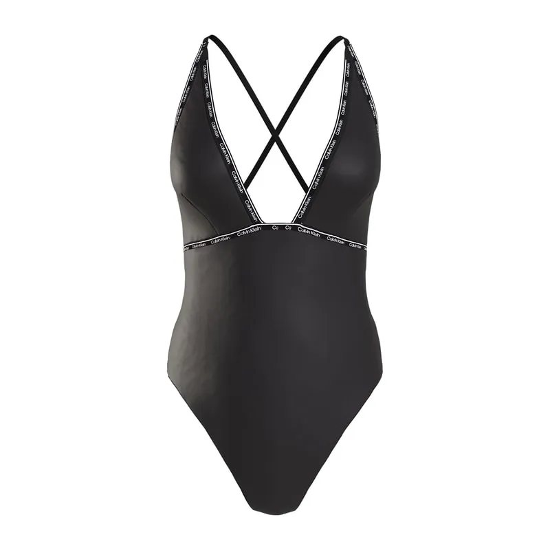 Plunge one-piece swimsuit
