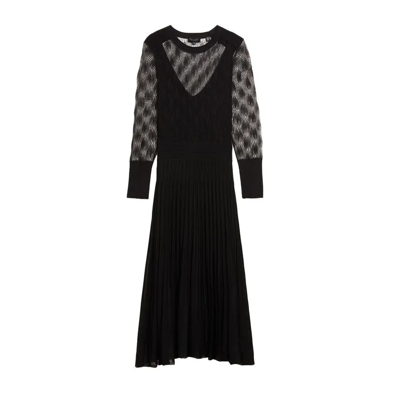 Μίντι φόρεμα Pointelle TIIMARA