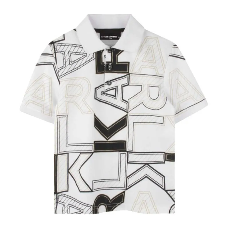 Polo Shirt with all-over logo