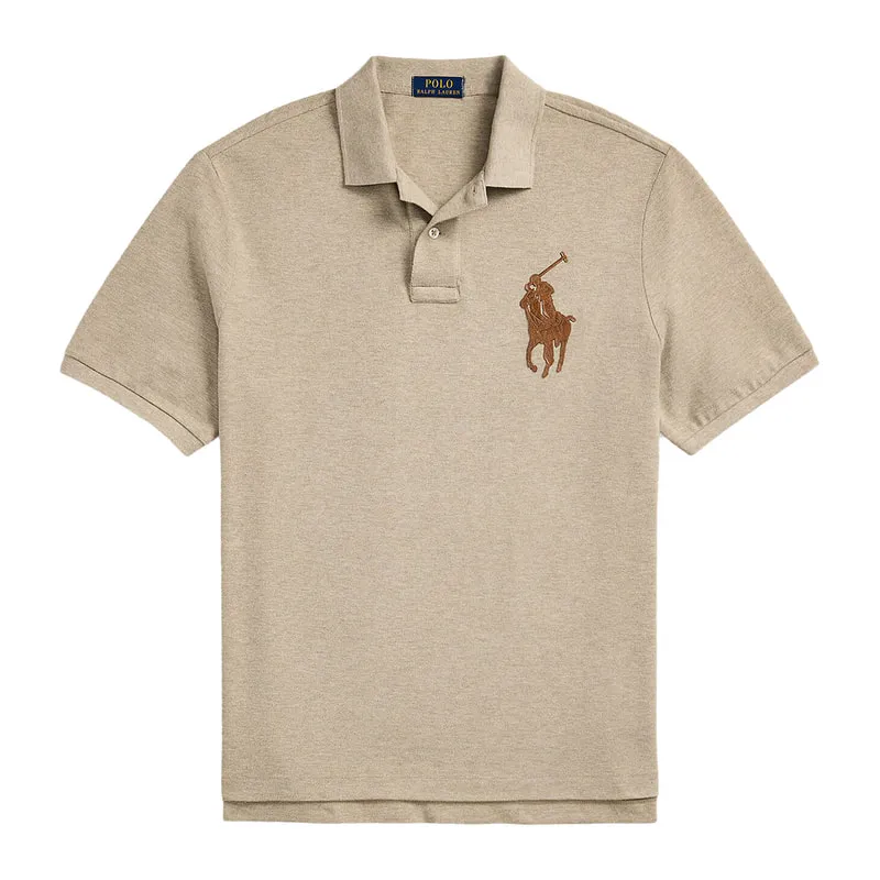 Polo T-shirt with Leather Pony