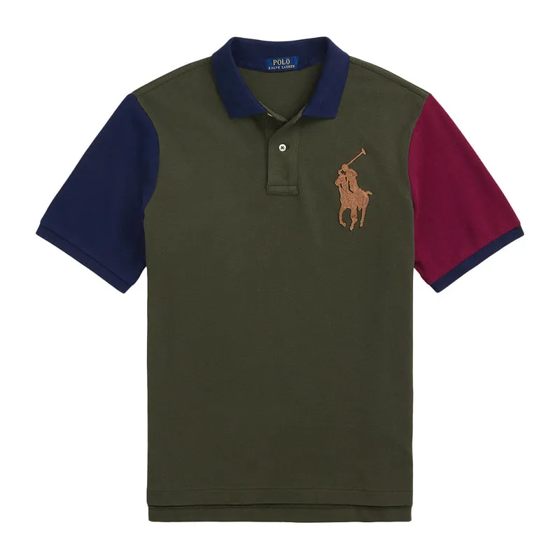 Polo T-shirt with Leather Pony