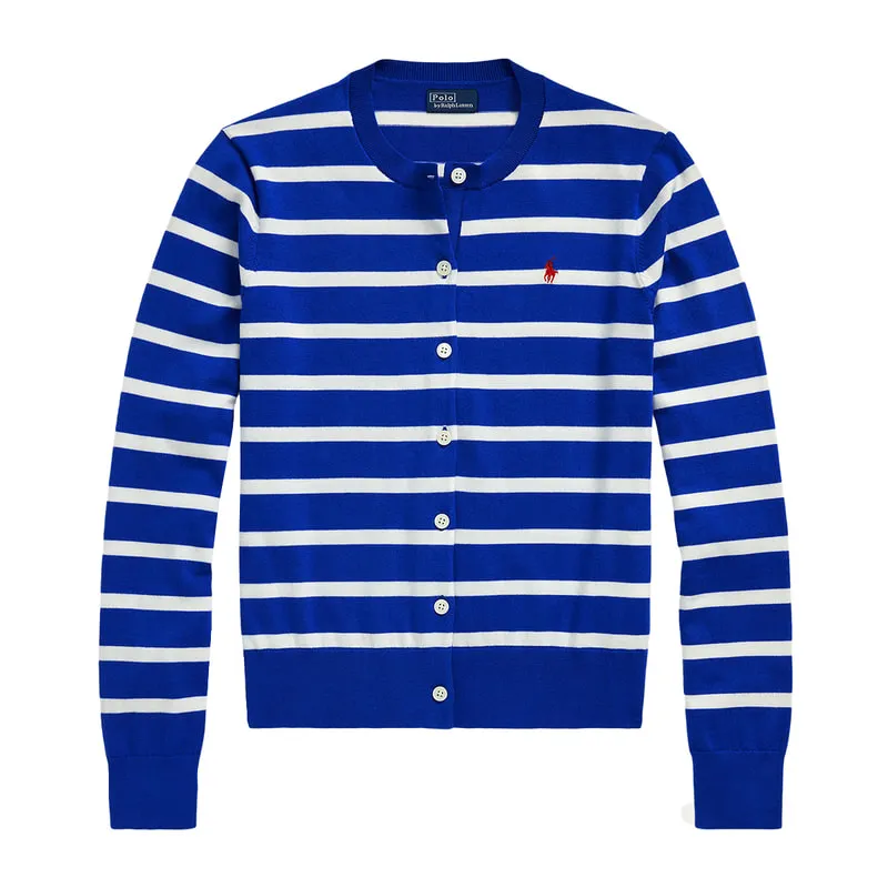Striped cardigan with Pony signature