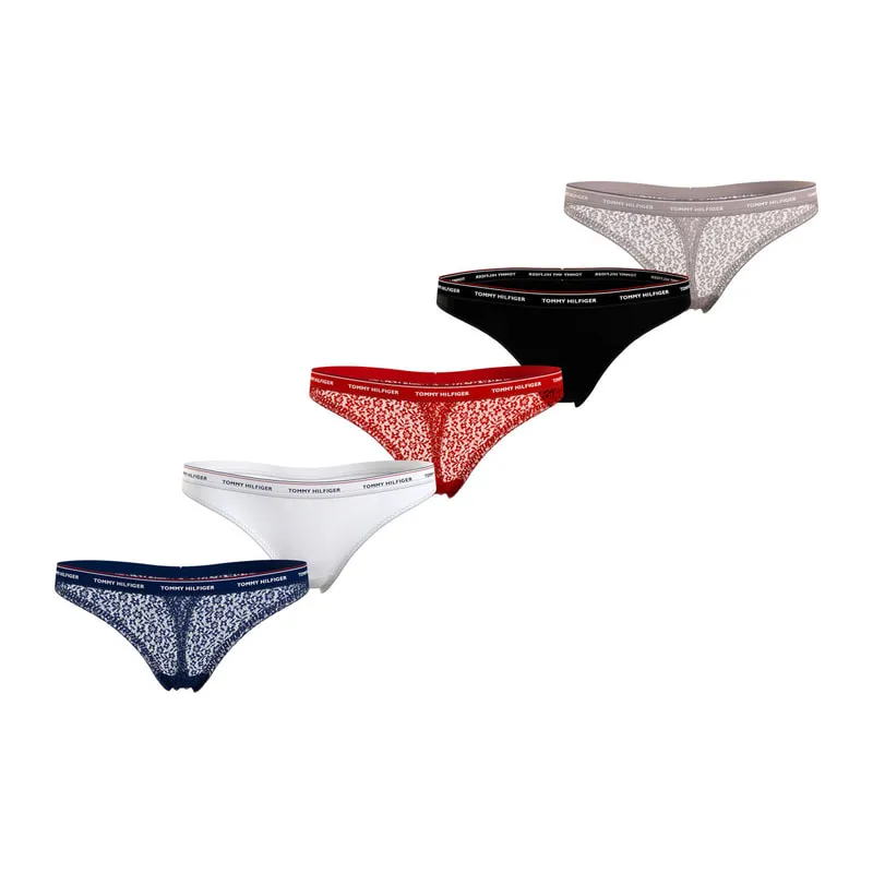 Premium essential lace thong 5 pack