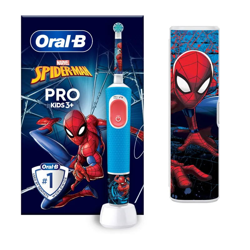 Pro Kids Electric Toothbrush Spider-Man With Travel Case