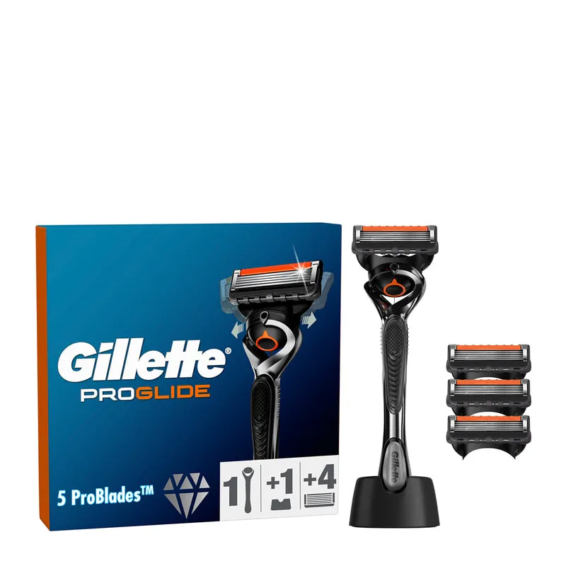 Proglide Razor For Men, 1 Gillette Razor, 4 Blade Refills