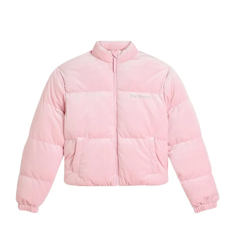 Velvet puffer jacket