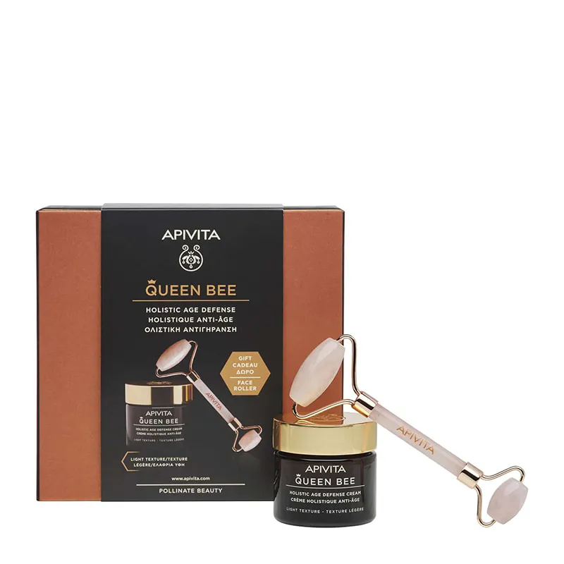 Queen Bee Holistic Age Defense Cream - Light Texture & Gift a Premium Face Rolling Tool
