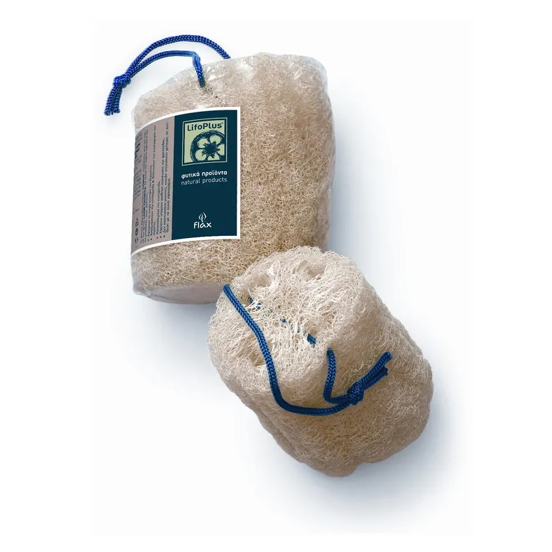Raw Natural Loofah 15cm with Rope
