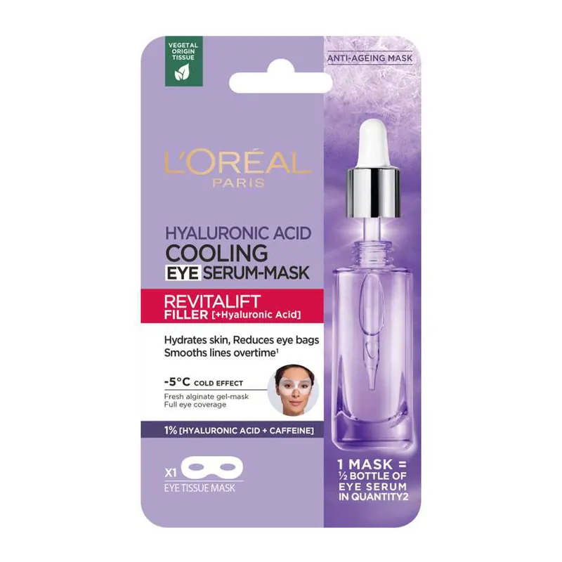 Revitalift Filler Cooling Eye Serum-Mask with Hyaluronic Acid + Caffeine