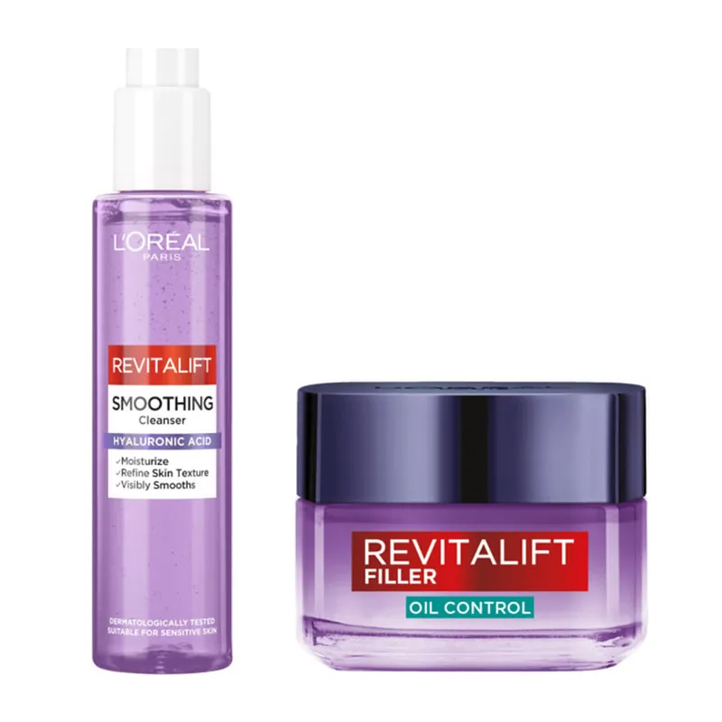 Revitalift Filler Ρουτίνα Ενυδάτωσης Κατά Της Λιπαρότητας Με Υαλουρονικό Οξύ