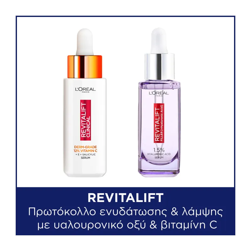 Revitalift Hydration & Glow Protocol with Hyaluronic acid & vitamin C Serums