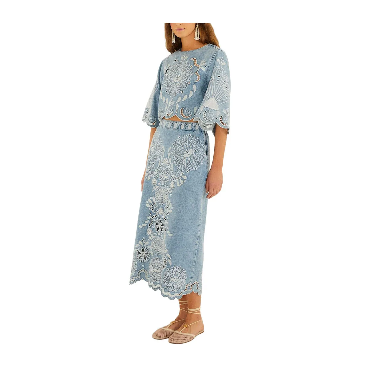 Richelieu denim skirt