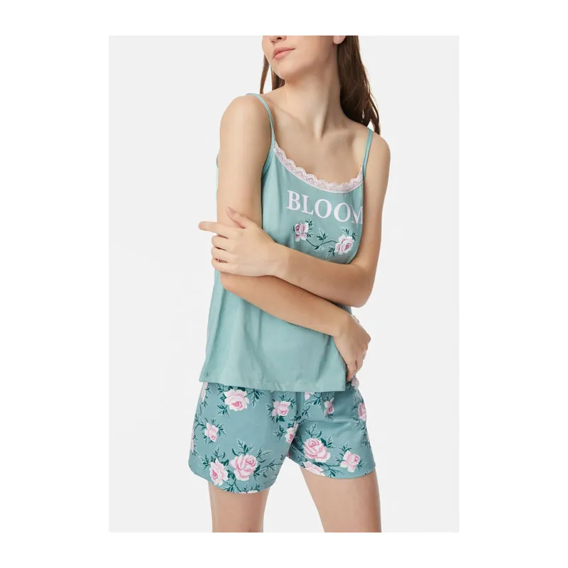 Roses sleevless pyjama set