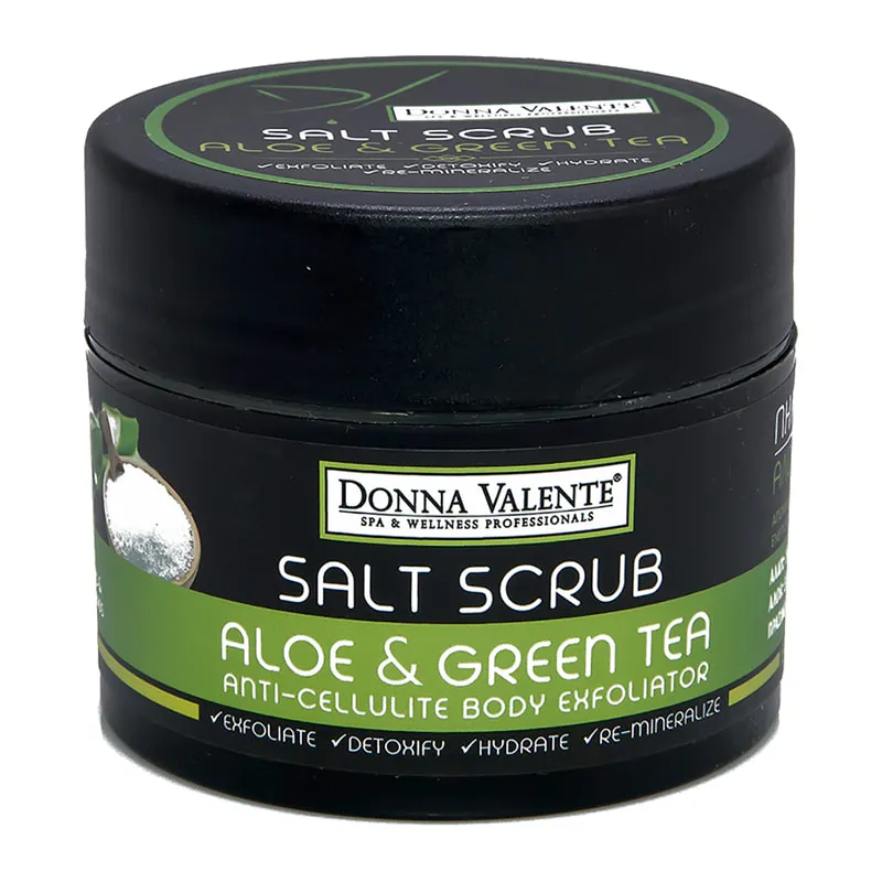 Salt Body Scrub with Aloe & Green Tea