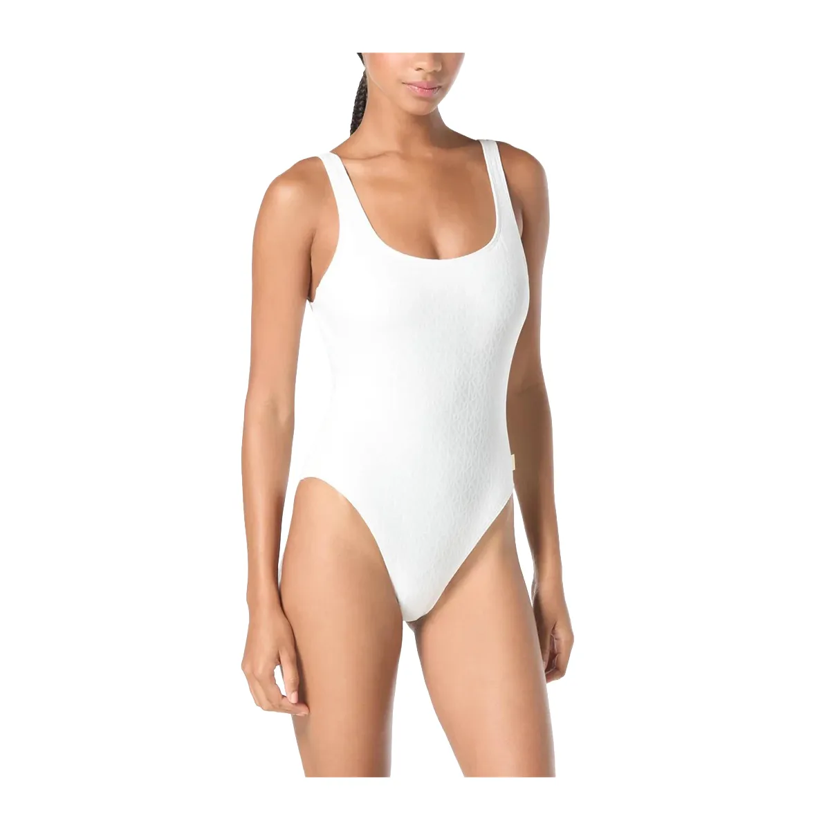 Scoopneck one-piece swimsuit
