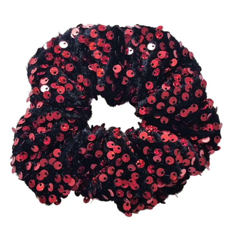 Scrunchie Sequins Red