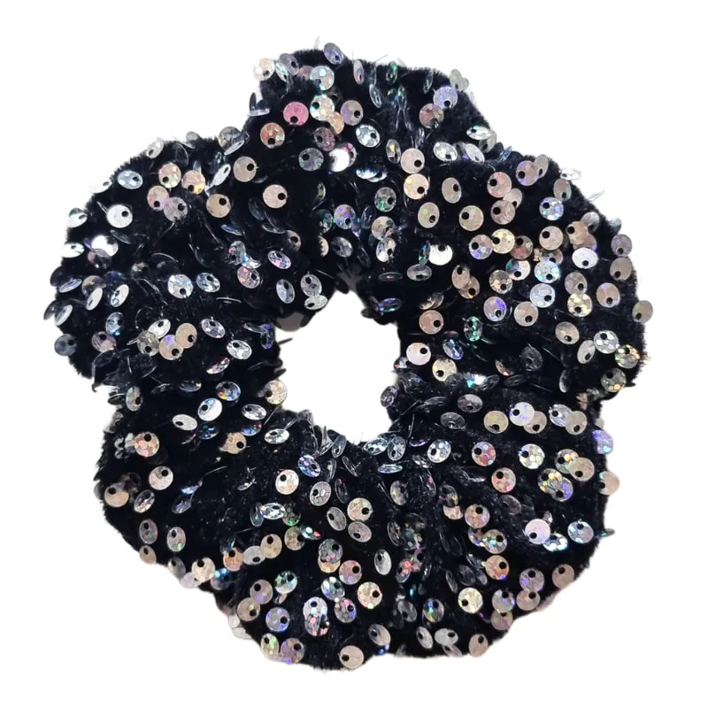 Scrunchie Sequins Silver