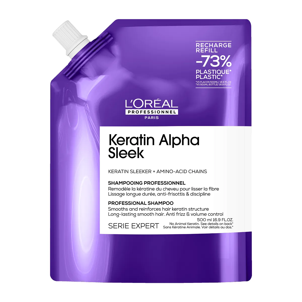 Serie Expert Keratin Alpha Sleek Professional Σαμπουάν Refill για Λείανση 